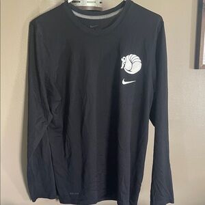 Nike Black Long-Sleeve Shirt with College Logo